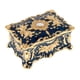 thumbnail image 3 of esmalte retro flor escultura baratijas cofre joyero organizador azul oscuro, 3 of 5