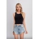 thumbnail image 2 of Top Corto Mujer Elasticado Sin Manga Acanalad Musculosa 7608, 2 of 2