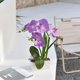 thumbnail image 2 of Orquídea artificial FuleHouzz 38 cm morada con jarrón de cerámica, 2 of 7