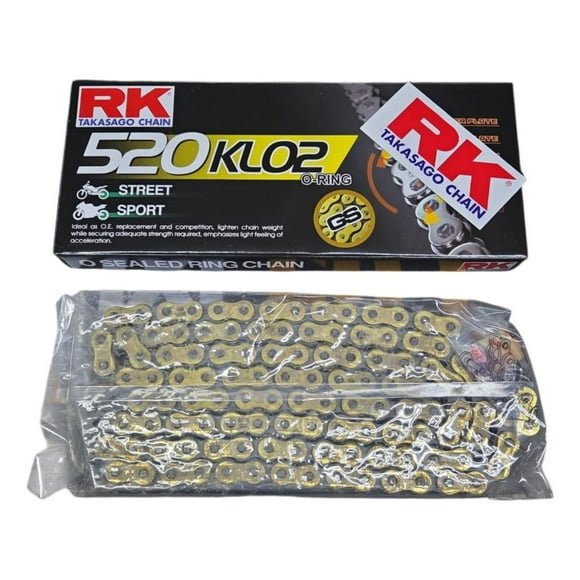 Cadena De Moto Reforzada C/ Oring 520 X 120 Japónes Dorada