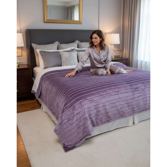 Myl Todo Hogar - Frazada Soft Premium Estilo Boho Nórdico Plaza Y Media Extra Suave Y Liviana