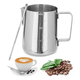thumbnail image 3 of Jarra de espuma de leche de acero inoxidable 12oz/350ml gris, 3 of 3