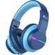 thumbnail image 1 of Auriculares Bluetooth iClever BTH12 para niños con luces LED azules, 1 of 7