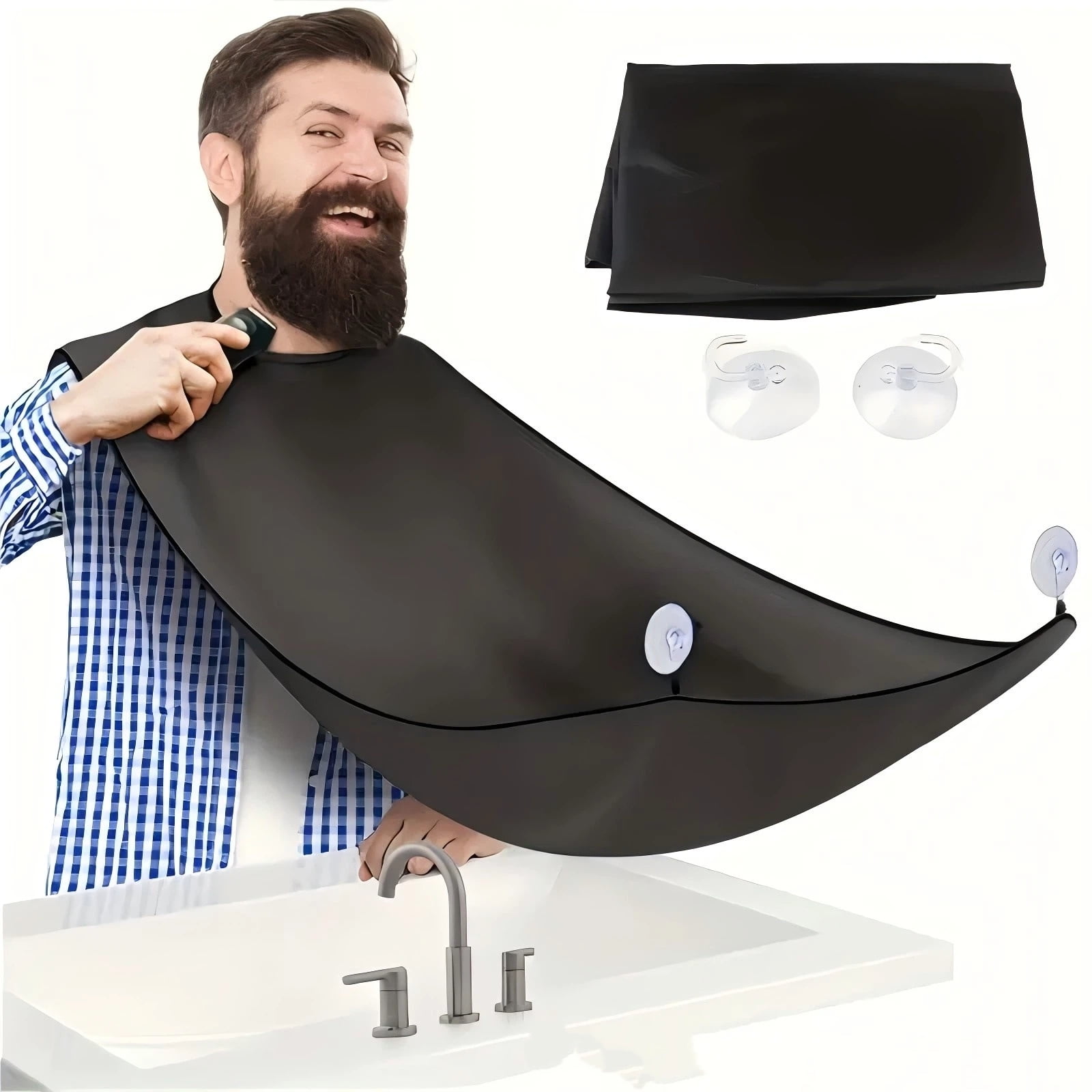 Xusx111 - 2 Paquete Barba Bib Delantal, Barba Recorte Atrapador Para Los Hombres Afeitar Cortes De Pelo Antiadherente Impermeable Paño De Cuidado