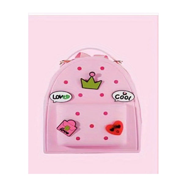 Cartoon Waterproof Backpack With Charm, Lightweight Zipper Mini Travel Beach Bag For Women Girls