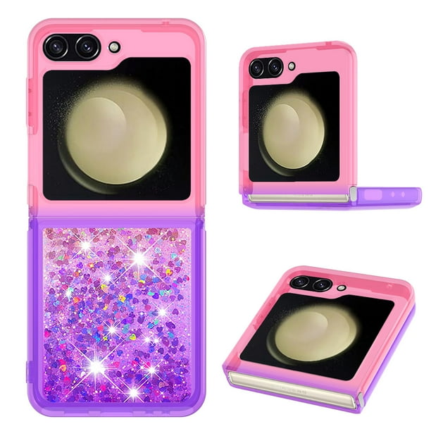 Funda Para Samsung Galaxy Z Flip 6 Con Diseño Gradiente Y Brillo Líquido Antigolpes Tpu