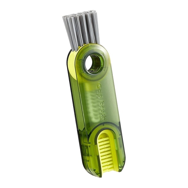 Mini Cepillo De Limpieza, Herramienta De Lavado, Cepillo De Detalle Para Tazas, Taza, Cocina, Verde Transparente