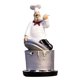thumbnail image 4 of Delicado Chef Figurita Ornamento Estatua Modelo Cocina Hogar Restaurante Decoración Sentarse En La Cubierta De La Olla, 4 of 5