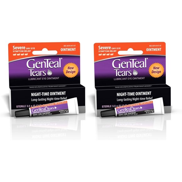 Pomada Genteal Tears Night-Time, 3,5 g, transparente (paquete de 2)