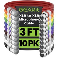 Cable De Micrófono Gearit Xlr Macho A Hembra De 1 M, Paquete De 10