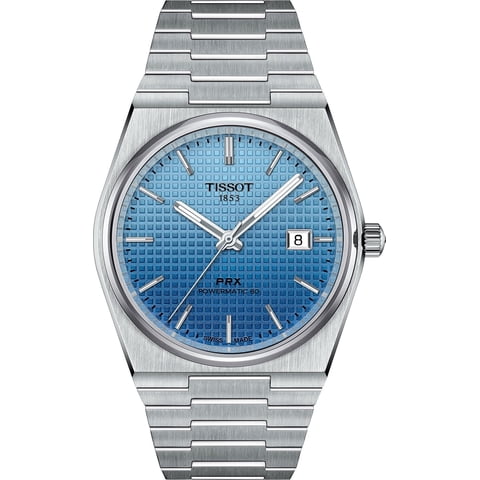 Reloj Analógico Tissot Prx Powermatic 80 Azul Hombre