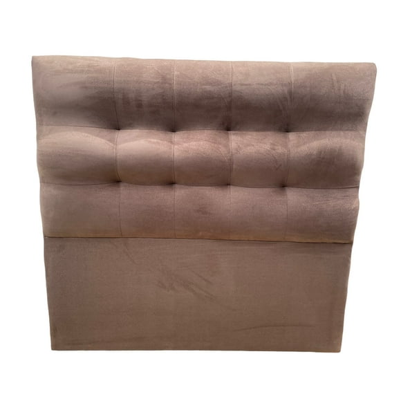 Respaldo De Cama 1.5 Plazas Valencia Felpa Café