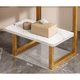 thumbnail image 3 of Mesa Centro Redonda Living Hogar Fierro Madera Blanca, 3 of 3