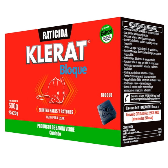 Raticida Bloque 500Gr Klerat