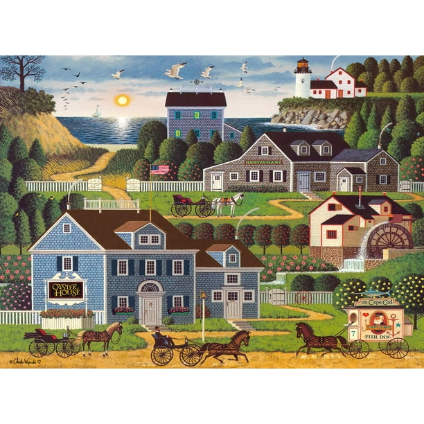 Buffalo Games - Charles Wysocki - Sunset Bay - Rompecabezas de 1000 piezas para adultos