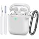 thumbnail image 1 of Funda de silicona ATUAT para AirPods 1ª y 2ª generación con llavero – Blanco, 1 of 7
