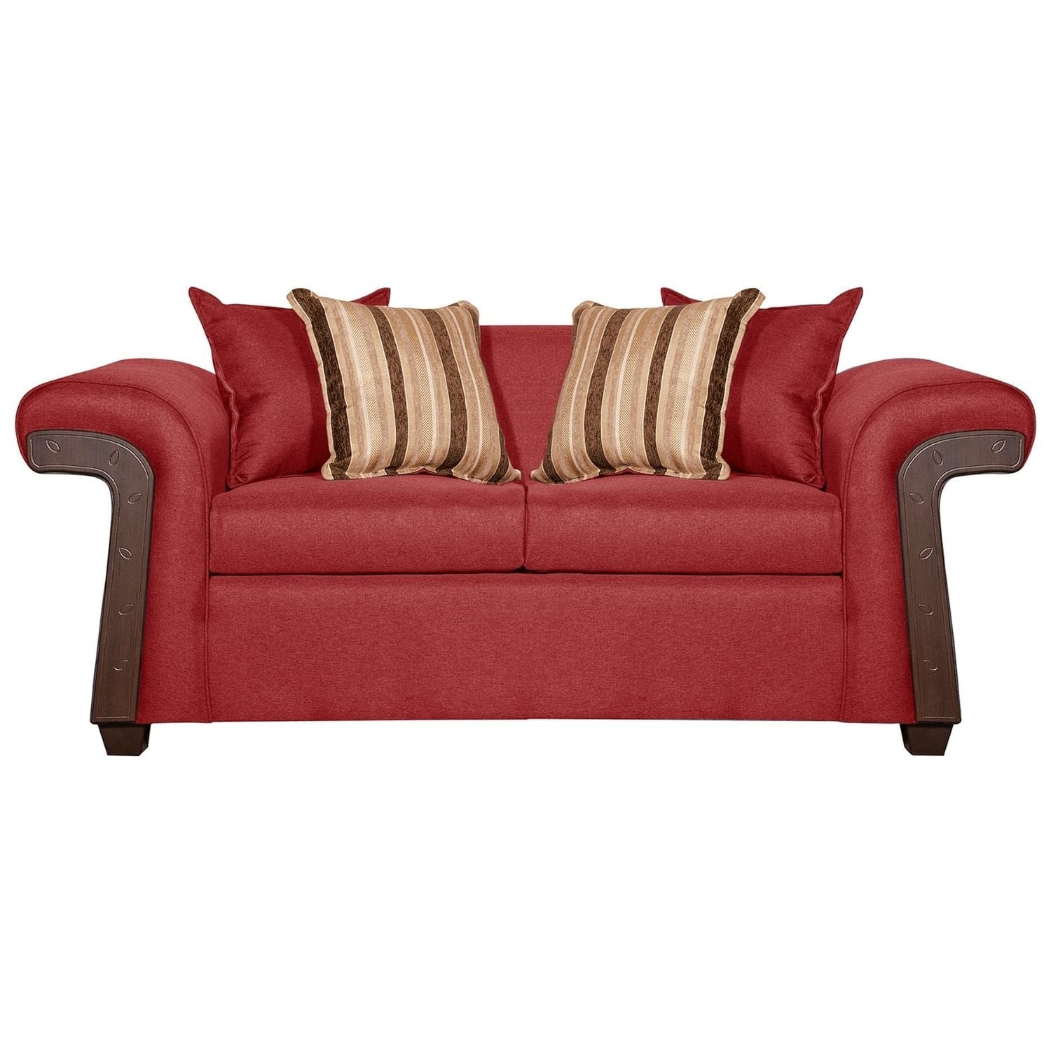 Ruzam Mobel - Sofá 2 Cuerpos Napoles Rojo