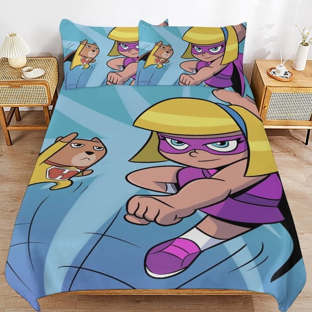 Hamster & Gretel Cartoon Bedding Sets Ultra Soft Skin-Friendly Duvet Cover 3 Piece, Cute Comforter Cover Bed Set for Boys Girls Kids