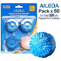 Aileda Productos De Limpieza Para El Baño Y El Inodoro, 1 Bolsa Con 4 Bloques En Total 50 Bolsas