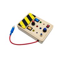 Bothyi - Luces Interruptor Juguetes Montessori Juguete Tablero Ocupado De Madera Para Niños Pequeños