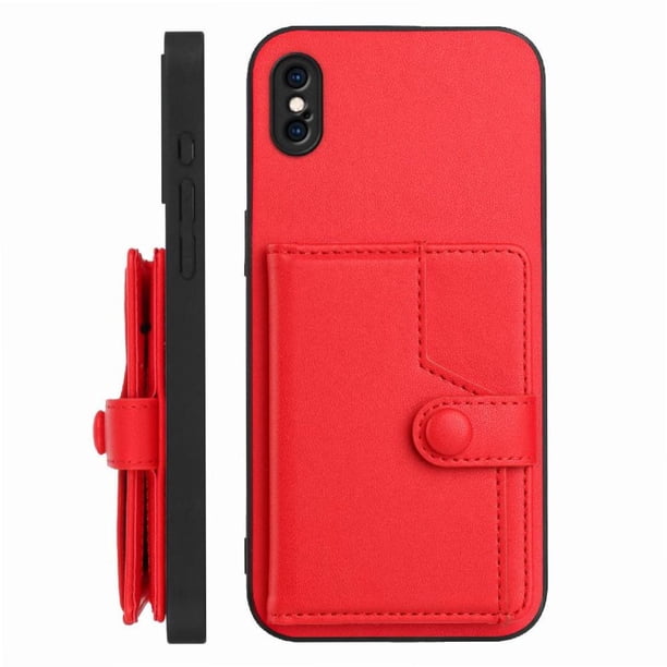 FOXDOCK Funda para iPhone XS Max con Bloqueo RFID - Diseño Elegante con Cierre de Botón
