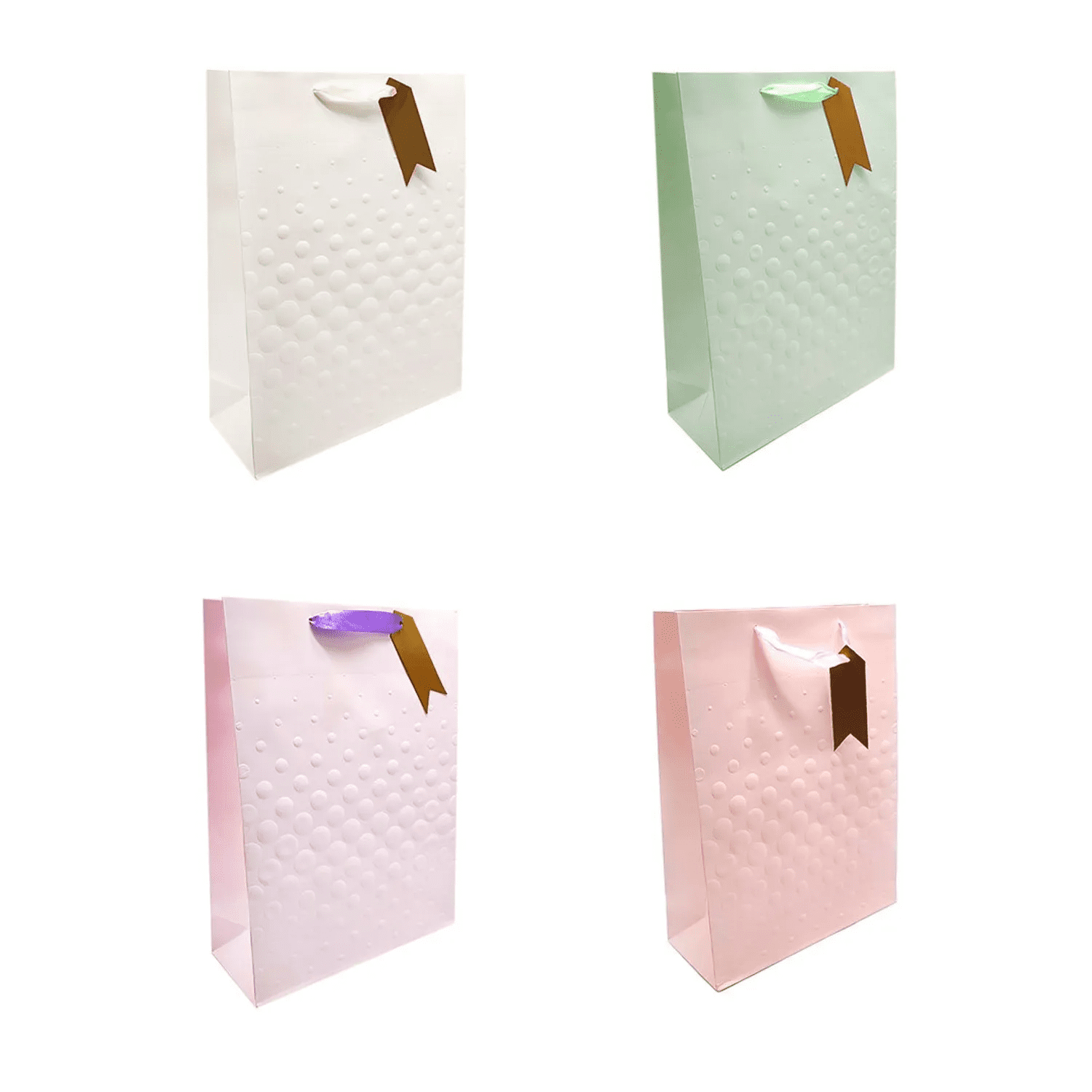 Genérico - Bolsa De Regalo Puntos 3d Pastel 30x40 X12 Uni