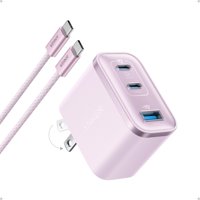Cargador Anker B121A 70W 3 Puertos Usb-C Con Cable Rosa