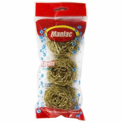 Esponja Dorada X3 Manlac Bolsa