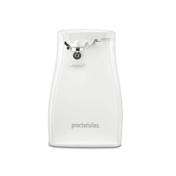 Abrelatas eléctrico Proctor Silex blanco con afilador de cuchillos