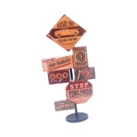 Bothyi - Letrero De Madera Para Casa De Muñecas Compacto Para Decoración De Escritorio De Paisaje En Miniatura Estilo C