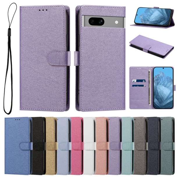 Cartera Funda para Google Pixel 7A Carga Inalámbrica, Lila