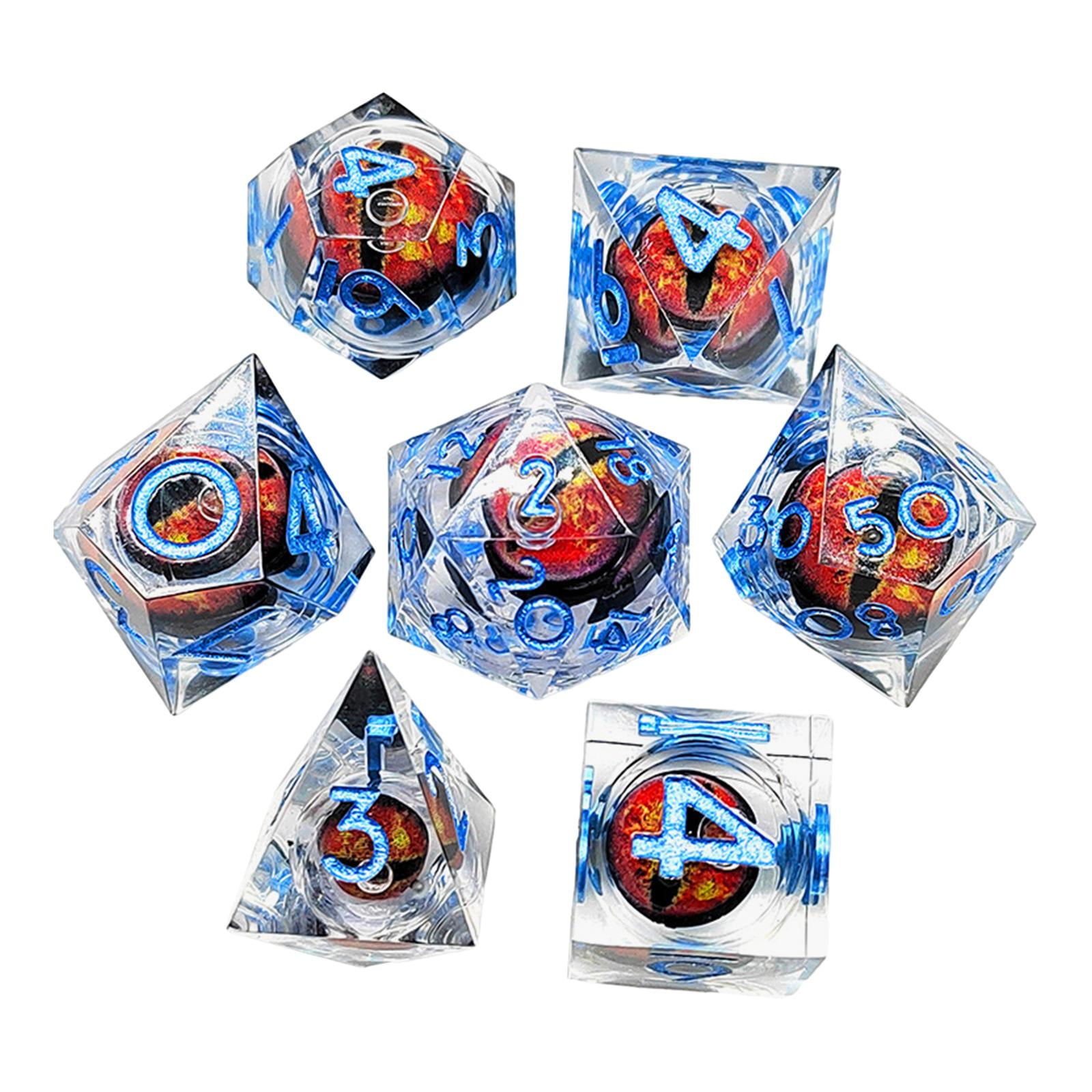 Bothyi - Juego De Dados De Ojo Poliédrico, Juego De 7 Piezas, Accesorio Para Proyectos De Enseñanza, Estilo B