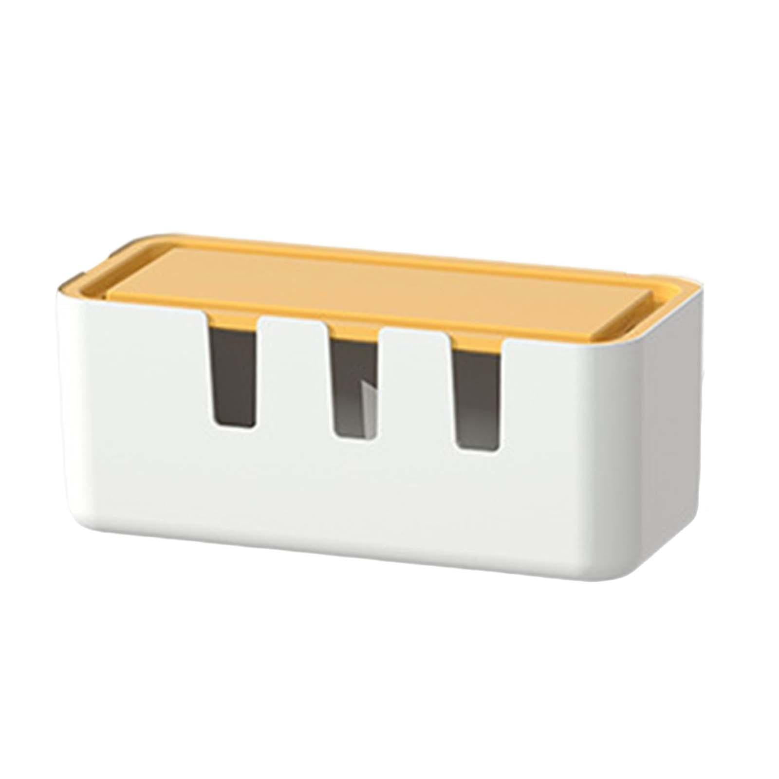 Bothyi - Caja De Tiras De Alimentación Cubierta De Cables Protector Oculto Caja De Gestión De Cables Para Adaptadores Corto Blanco