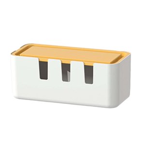 Bothyi - Caja De Tiras De Alimentación Cubierta De Cables Protector Oculto Caja De Gestión De Cables Para Adaptadores Corto Blanco