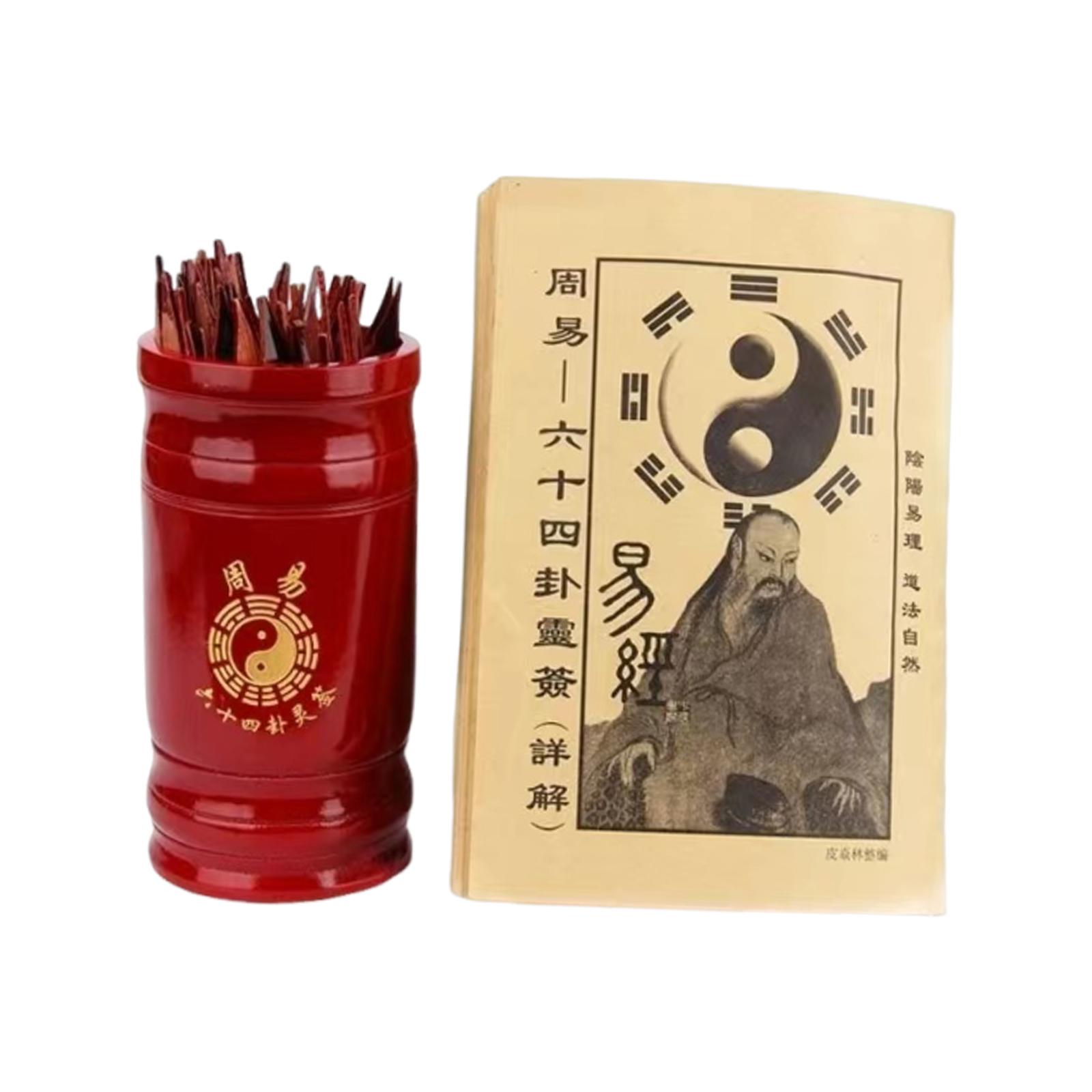 Bothyi - Kit De Adivinación Del I Ching Tradicional Con Cubo Para Guardar Libros Para Fiestas Familiares