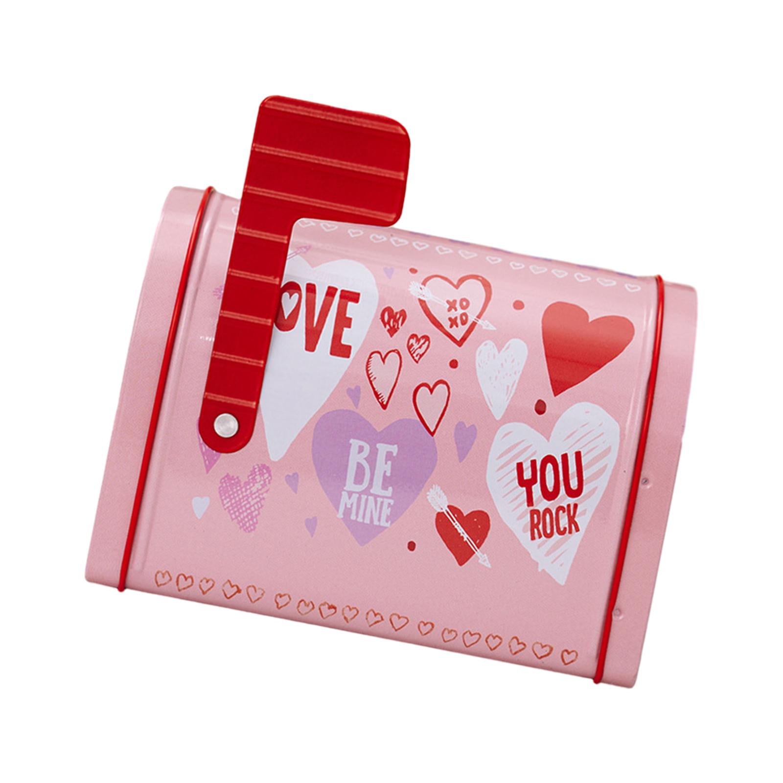 Magideal - Buzón Del Día De San Valentín, Contenedor De Almacenamiento De Juguetes, Proyectos De Bricolaje, Caja De Dulces De Chocolate, Tarjetas De Rosa