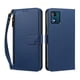 thumbnail image 1 of Funda Tipo Billetera para Motorola Moto E13 2023 4G con Soporte y Bolsillo con Cierre Azul profundo, 1 of 1