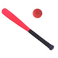 Magideal - Bate De Béisbol Espuma Infantil Set De Palo De Béisbol Pelota De Espuma Y Equipo De Juego Material Eva Pvc Adecuado Para Entrenamiento Niños Práctica Rojo