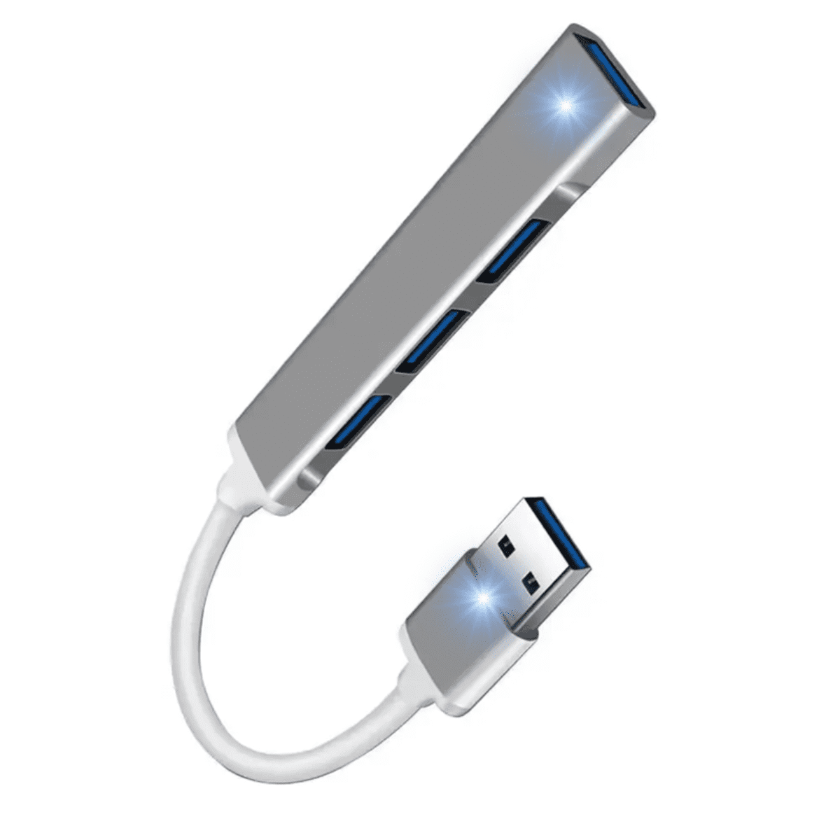 Genérico - Adaptador Hub Usb Usb 4 Puertos 3.0 Super Compacto