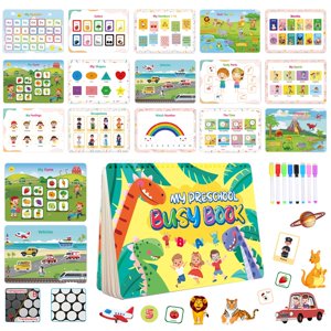 Bothyi - Libro De Actividades Interactivo De Aprendizaje De Juguetes Montessori Para Preescolar De Carretera De Viaje