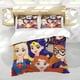 thumbnail image 5 of Super Hero Girls Conjunto de sábanas temático, trío de piezas, cómodo y amigable con la piel, diseño único, regalo de decoración para el hogar para familiares, amigos y fans,140cm *210cm, 5 of 6