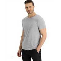 Home Fashion - Polera Hombre Manga Corta Cuello Redondo Gris Talla L