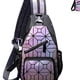 thumbnail image 1 of Geometric Luminous Backpack, Holographic Reflective Zipper Sling Chest Bag, Multi Functional Shoulder Bag, 1 of 3