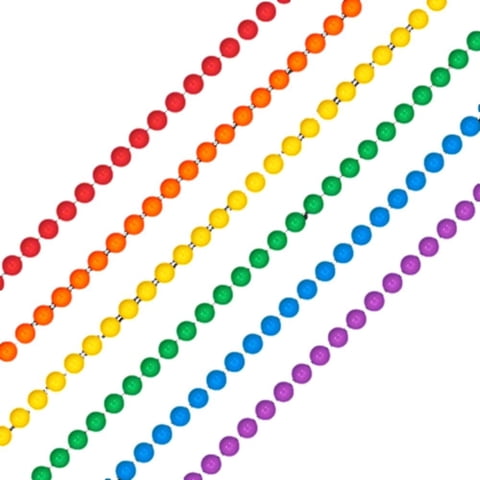 Collar Blinkee Con Cuentas Lisas Redondas Opacas Para Mardi Gras (Paquete De 12)