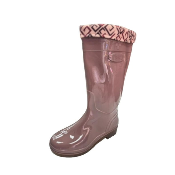 Bota de Agua Lluvia Mujer Beige