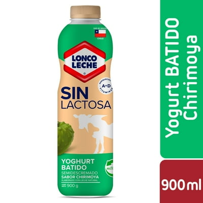 Yoghurt Sin Lactosa Sabor Chirimoya Botella 900 G Loncoleche