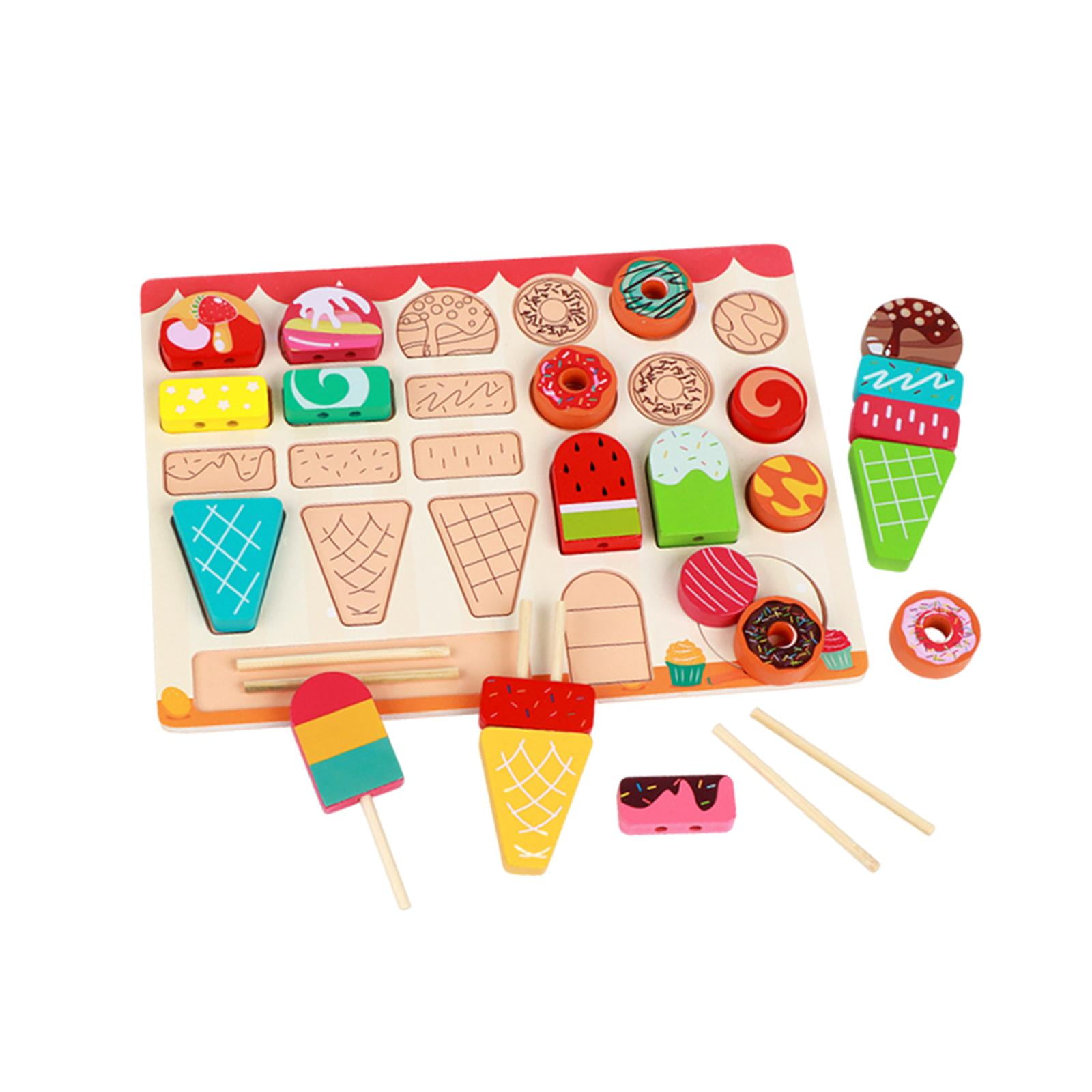 Magideal - Juguetes De Helados, Juego De Simulación De Tienda De Comida, Juego De Helados, Accesorios De Cocina Para Niños De Jardín De Infantes, Regalos De Cump