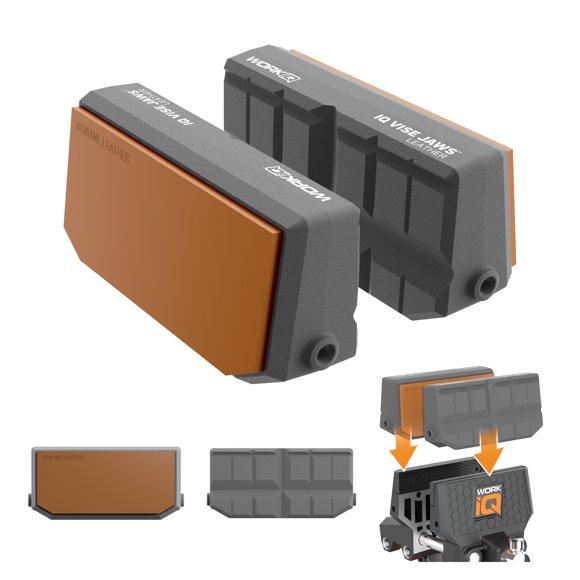 Mordazas de cuero WORK IQ TOOLS reversibles para madera fina