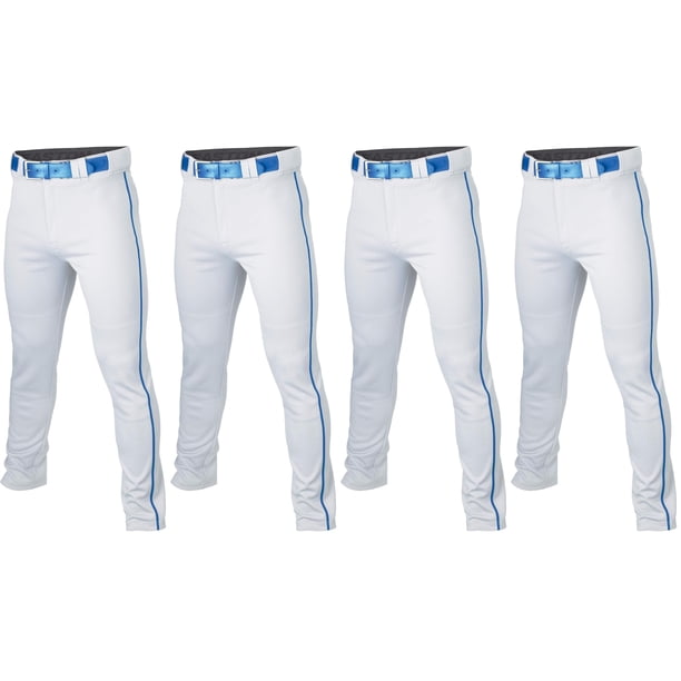 Pantalones de béisbol Easton RIVAL+ con ribetes blancos y reales para adultos, talla pequeña