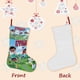 thumbnail image 3 of Calcetines de Navidad Desmarcar Presiona Start Lino Blanco 45cm x 32cm, 3 of 5